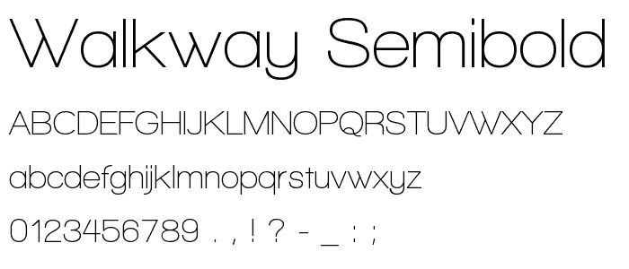Walkway SemiBold font